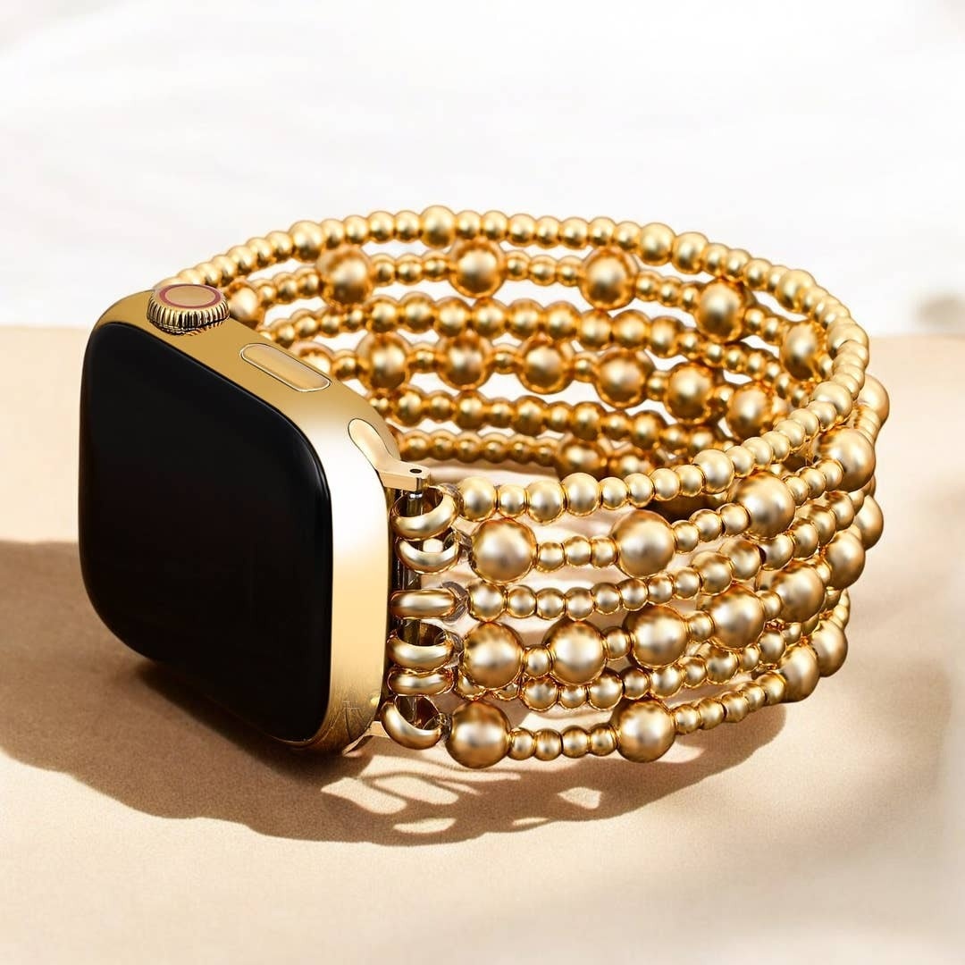 Cape Diablo Golden Demure Stretch Apple Watch Strap