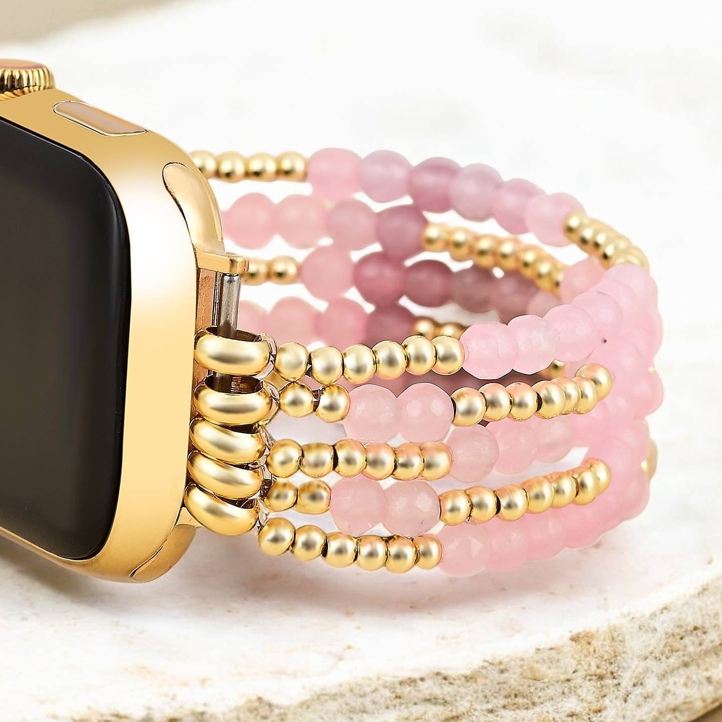 Cape Diablo Rose Quartz Radiance Stretch Apple Watch Strap
