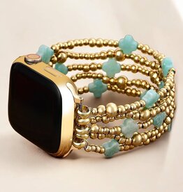 Cape Diablo Serene Blue Cross Stretch Apple Watch Strap