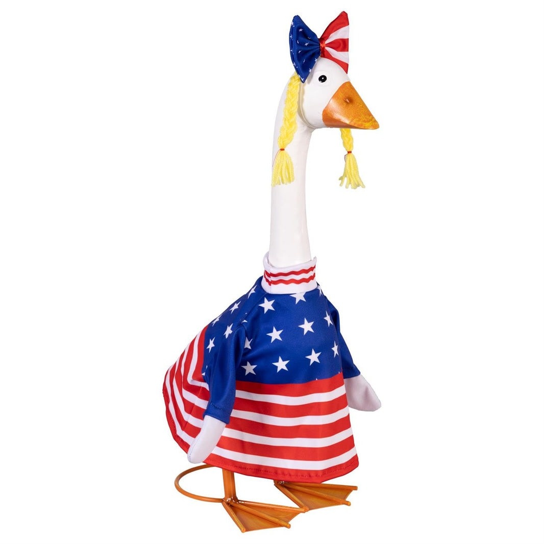 Evergreen Patriotic Dress Porch Goose Outfit