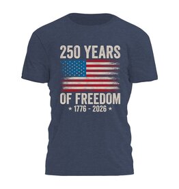 I Love My Freedom Heather Navy 250 Years of Freedom Tee