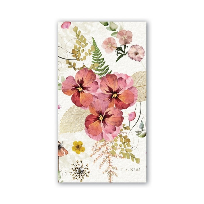 Michel Design Works MDW Pressed Flowers Hostess Napkin