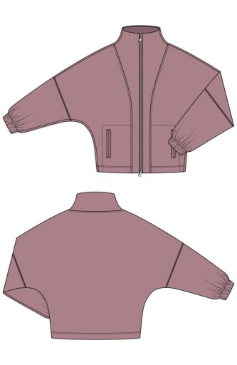 Liverpool Los Angeles cloudwear zip up funnel neck jacket