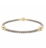 Erin Gray The Nantucket Shimmer Gray & 14k Gold- Filled Beaded Bracelet