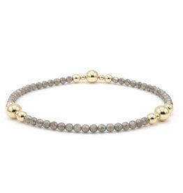 Erin Gray The Nantucket Shimmer Gray & 14k Gold- Filled Beaded Bracelet