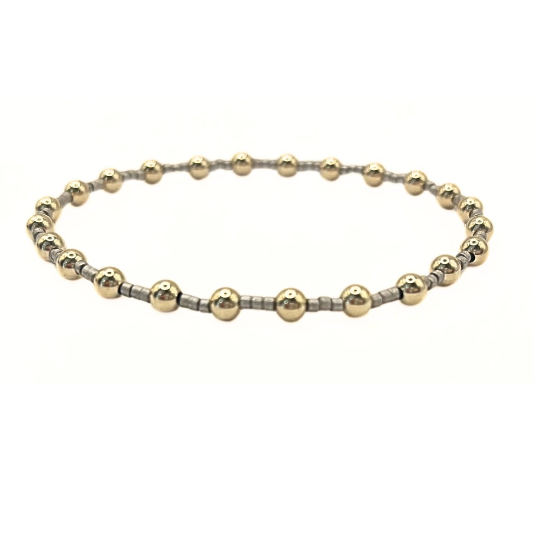 Erin Gray Coastal Pewter Newport Gold-Filled Waterproof Bracelet