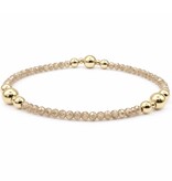 Erin Gray The Nantucket Shimmer Champagne & 14k Gold- Filled Beaded Bracelet