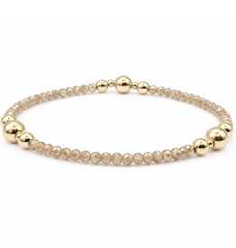 Erin Gray The Nantucket Shimmer Champagne & 14k Gold- Filled Beaded Bracelet