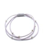 Erin Gray Single Water Pony 3mm Gold Waterproof Hair Band in Pink and Light Gray