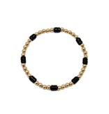 Erin Gray The Heishi Black Stone & 14k Gold-Filled Waterproof Bracelet