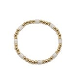 Erin Gray The Heishi White Stone & 14k Gold-Filled Waterproof Bracelet
