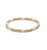 Erin Gray The Heishi White Stone & 14k Gold-Filled Waterproof Bracelet