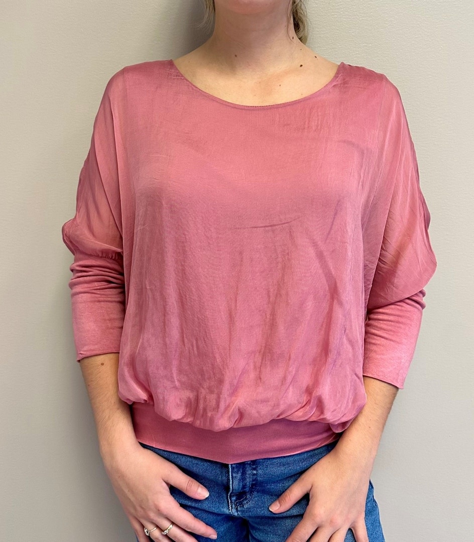 Cobblestone Living Coral Cassandra Italian Silk Top