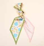 FLEURISH Twirl & Tie Scarf Accessory-Poppin' Petals Aqua