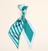 FLEURISH Twirl & Tie Scarf Accessory-Sicily Stripes Teal