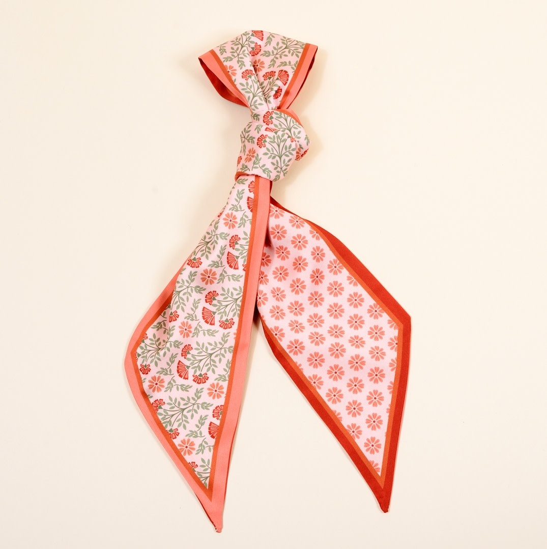 FLEURISH Twirl & Tie Scarf Accessory-Everbloom Dusty Rose