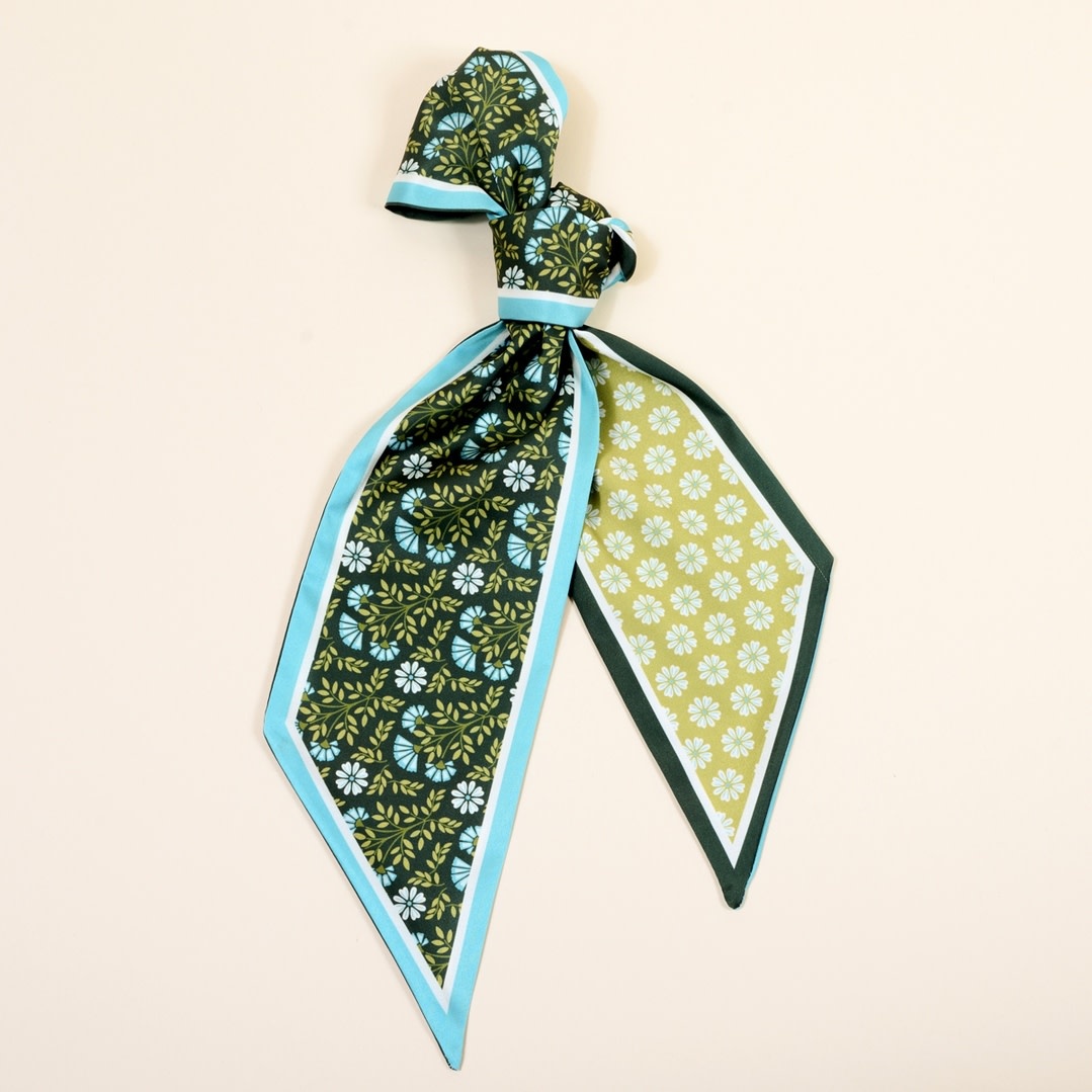 FLEURISH Twirl & Tie Scarf Accessory-Everbloom Forest Green
