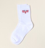 FLEURISH Embroidered Crew Socks–American Flags
