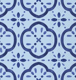 Boston International Paper Guest Towels 16 ct Amalfi Cucina Blue