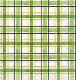 Boston International Paper Cocktail Napkins 20 Ct Lucky Cuties Plaid