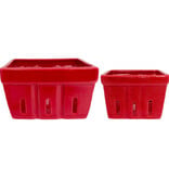 Boston International Red Berry Ceramic Bowls Set of 2