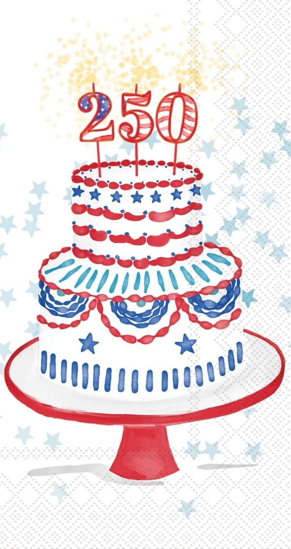 Boston International Paper Guest Towels 16 ct USA 250th Semiquincentennial