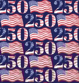 Boston International Paper Cocktail Napkin 20Ct USA 250 Flags Semiquincentennial