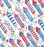 Boston International Paper Cocktail Napkins 20 Ct Patriotic Rockets Rosanne Beck