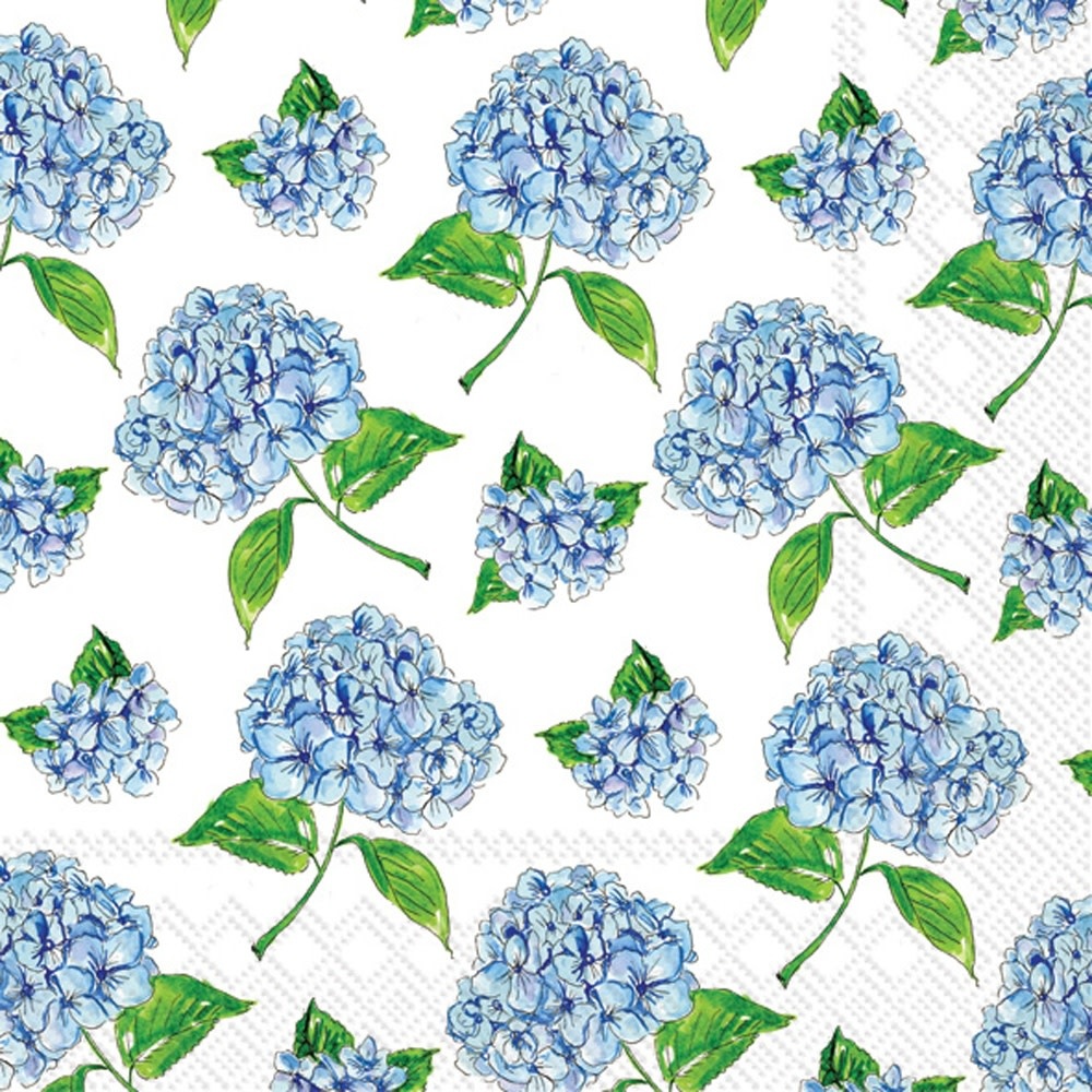 Boston International Paper Cocktail Napkins 20ct Hydrangea Scatter Rosanne Beck