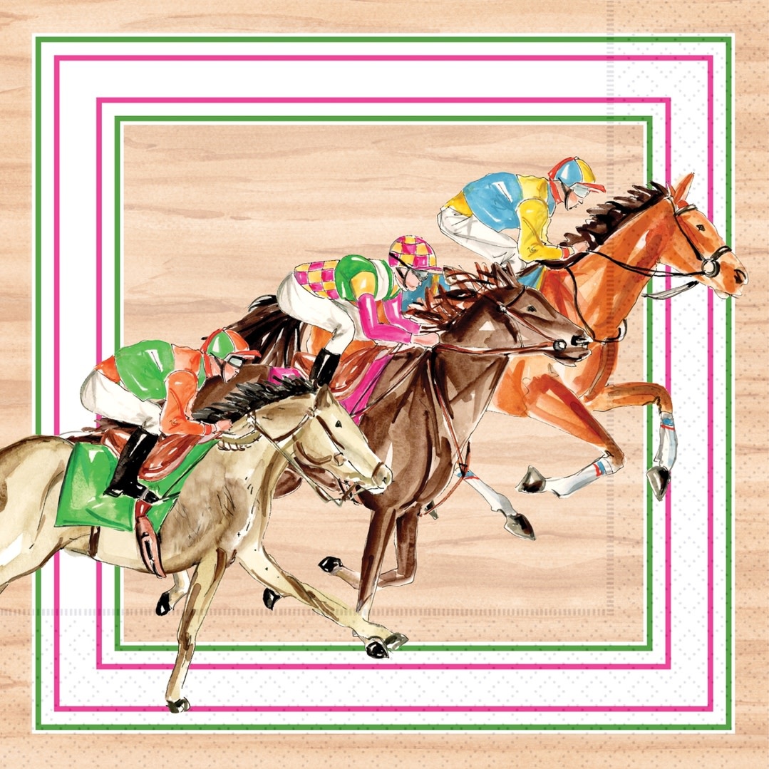 Boston International Paper Cocktail Napkins 20 Ct Derby Rider Rosanne Beck