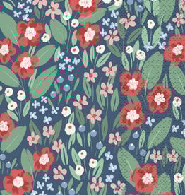 Boston International Paper Guest Towels 16 ct Joyful Arrangements Blue