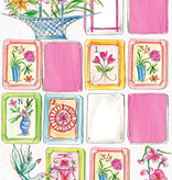 Boston International Paper Guest Towels 16 Ct Mahjong Pink Rosanne Beck