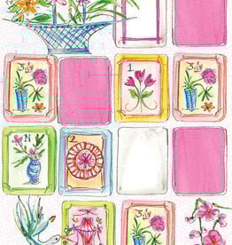 Boston International Paper Guest Towels 16 Ct Mahjong Pink Rosanne Beck