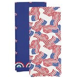 Boston International Stars & Stripes 28" Cotton Tea Towels Set of 2