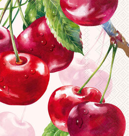 Boston International Paper Guest Towels 16 ct Cherry Fruits Cream