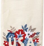 Primitives by Kathy PBK Floral USA Embroidered Kitchen Towel