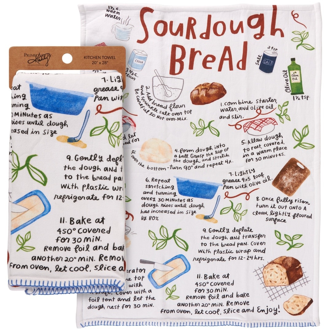 Primitives by Kathy PBK Sourdough Bread Recipe Kitchen Towel