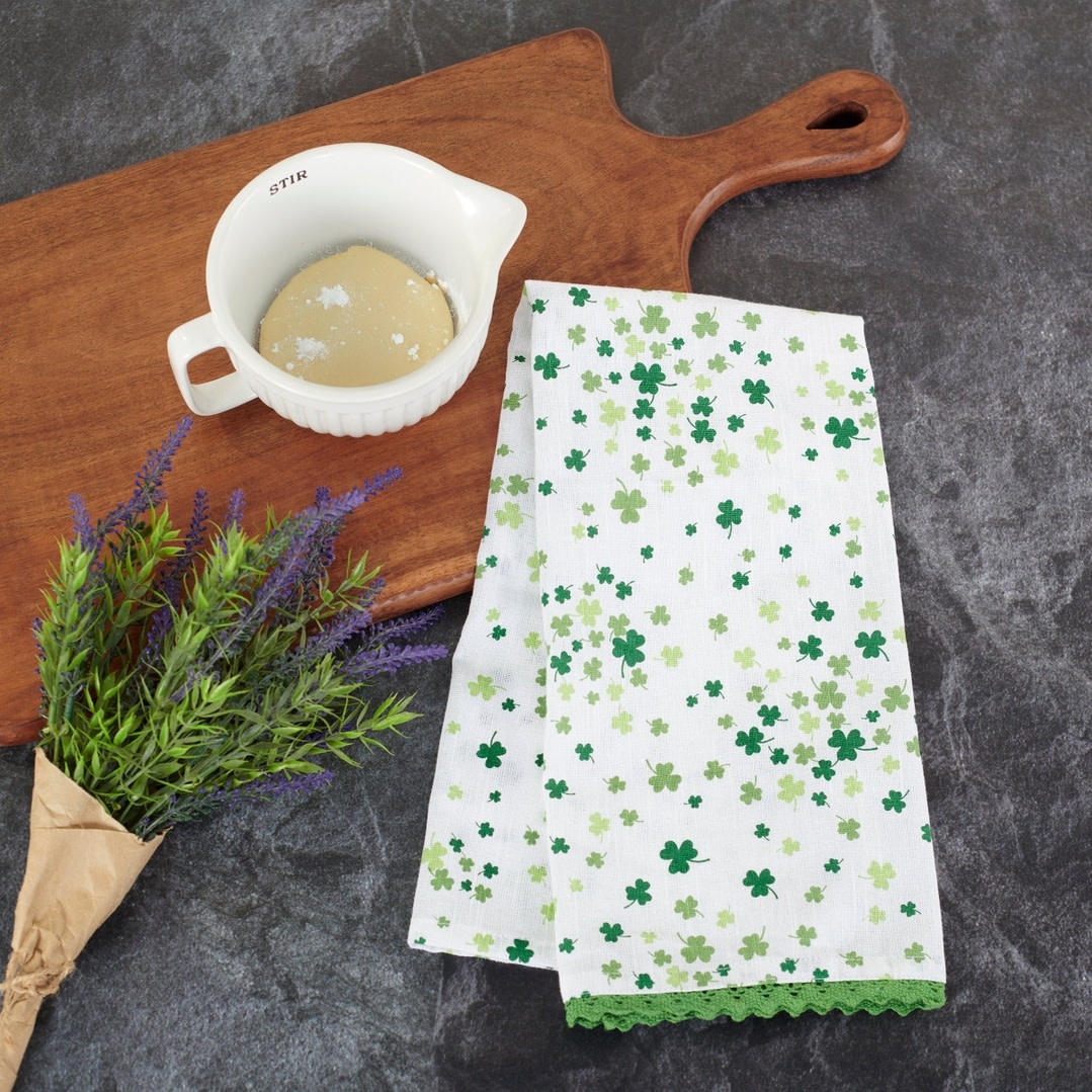 Primitives by Kathy PBK Mini Shamrocks Kitchen Towel