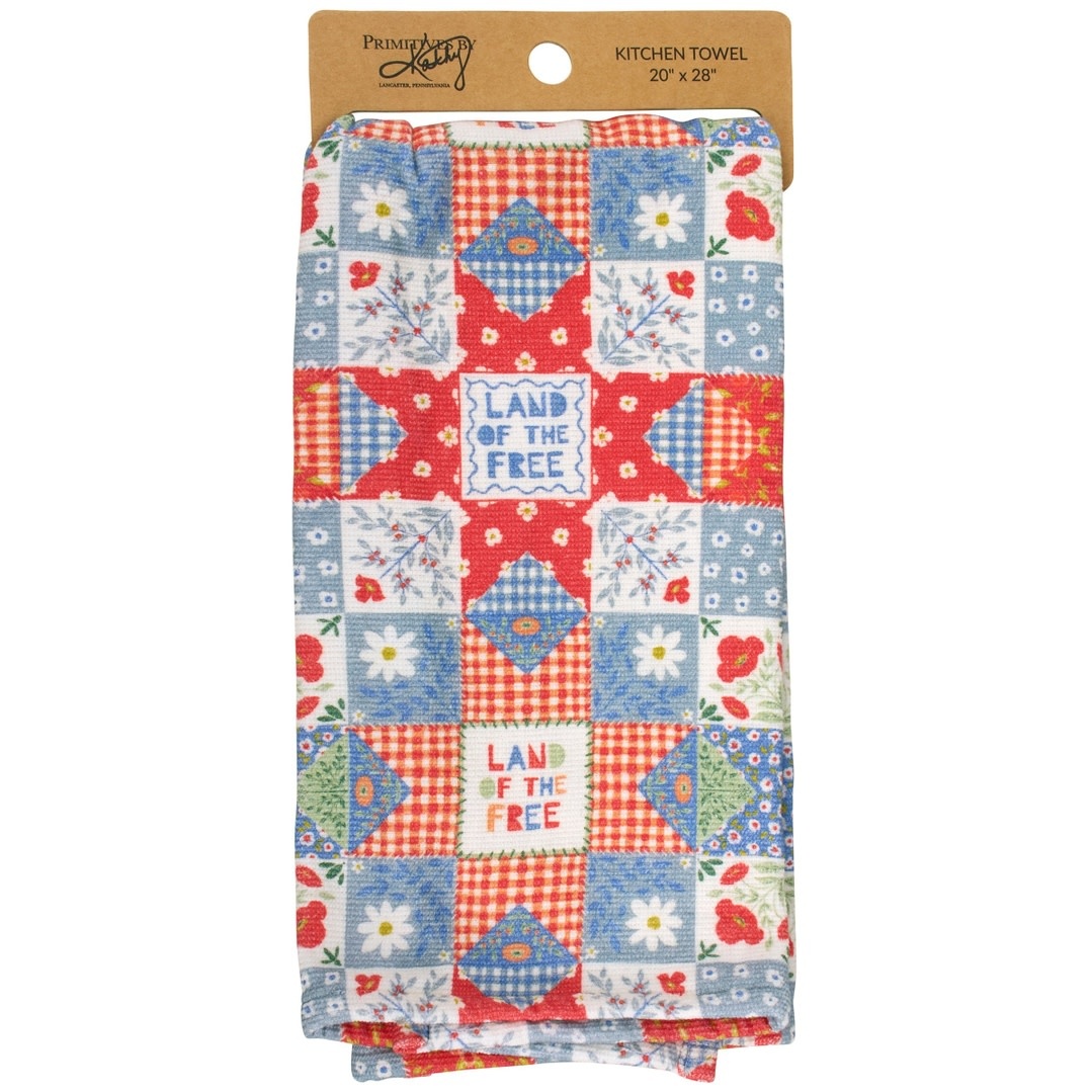 Primitives by Kathy PBK Land Of The Free Thick Kitchen Towel