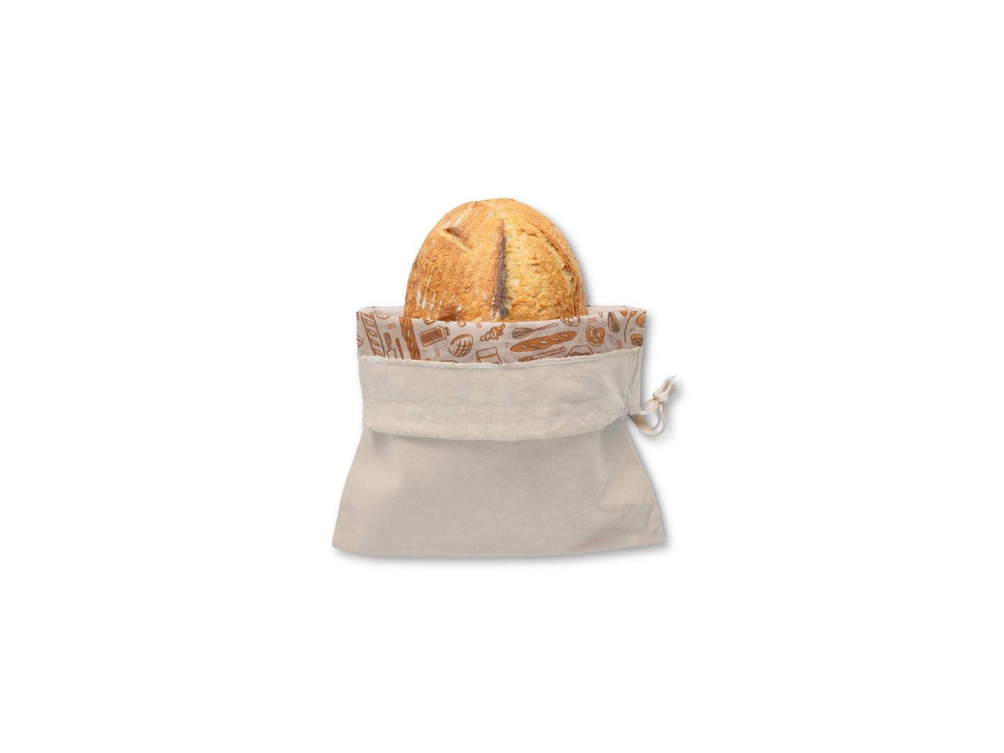 FLEURISH Artisan Bread Bag-Natural, Bakery Lane lined