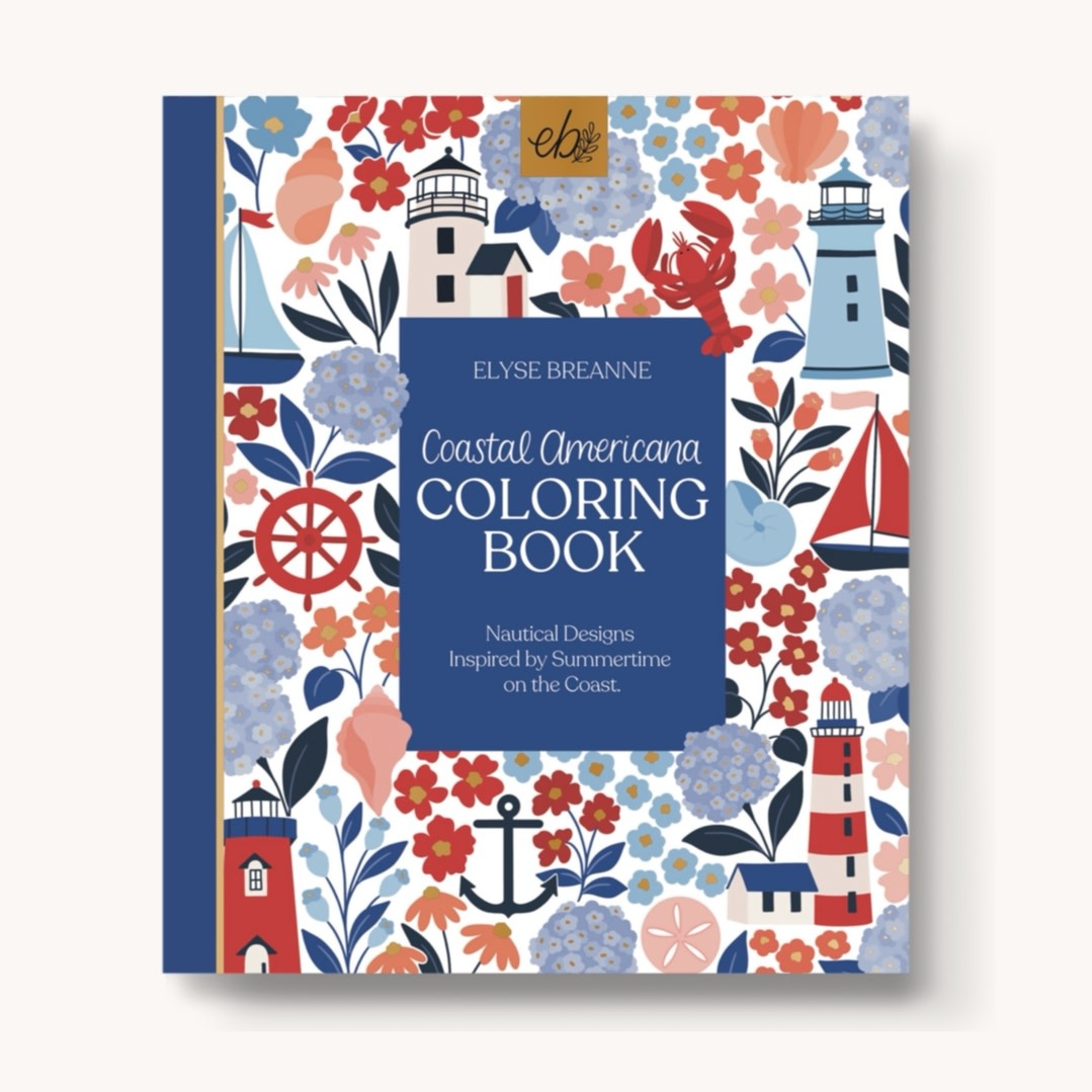 Elyse Breanne Design Coastal Americana Coloring Book