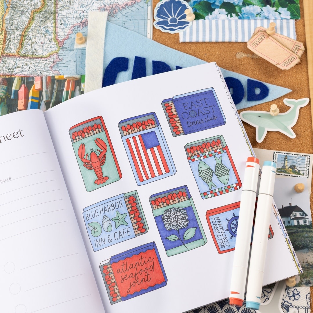 Elyse Breanne Design Coastal Americana Coloring Book
