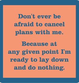 Drinks on Me COASTER Cancel Plans | Funny Home Gift | Home Bar Decor