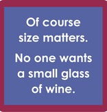 Drinks on Me COASTER Size Matters | Funny Home Gift | Home Bar Decor