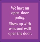 Drinks on Me COASTER Open-door Policy | Funny Home Gift | Home Bar Decor