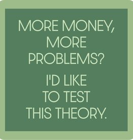 Drinks on Me COASTER More Money | Funny Home Gift | Home Bar Decor