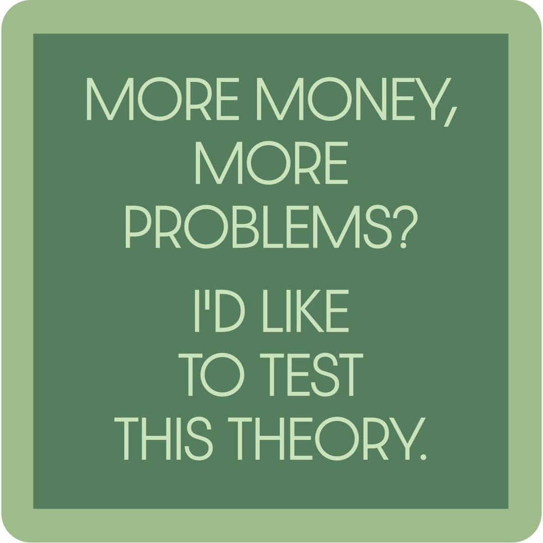 Drinks on Me COASTER More Money | Funny Home Gift | Home Bar Decor