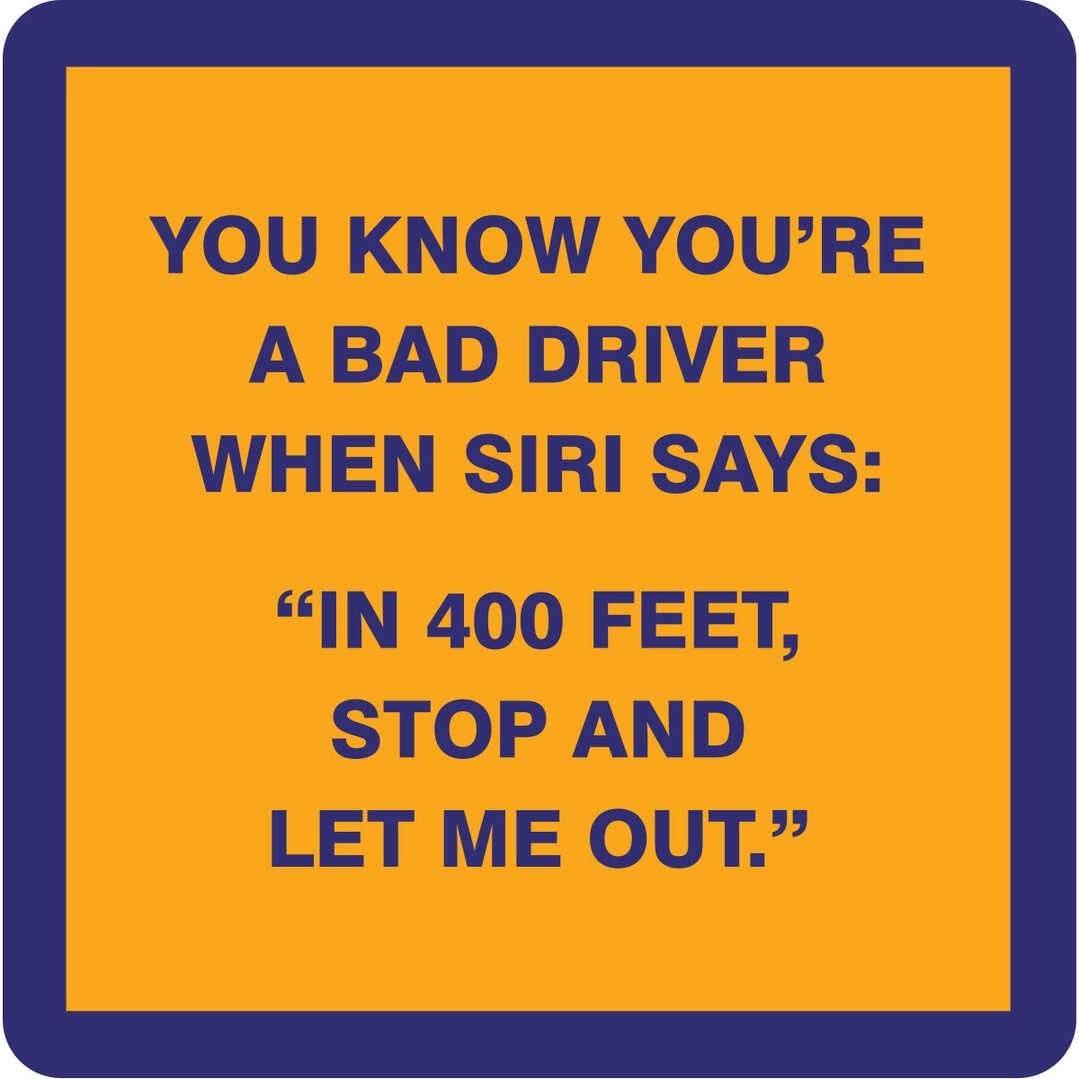 Drinks on Me COASTER Bad Driver | Funny Home Gift | Home Bar Decor