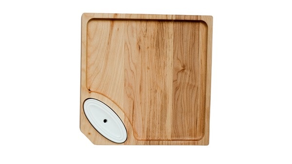 nora fleming updated maple wood cheese board with groove (CH4B) nora fleming