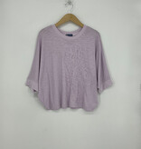 Democracy Lavender Haze Multi Embroidered Scoop Neck Dolman Top